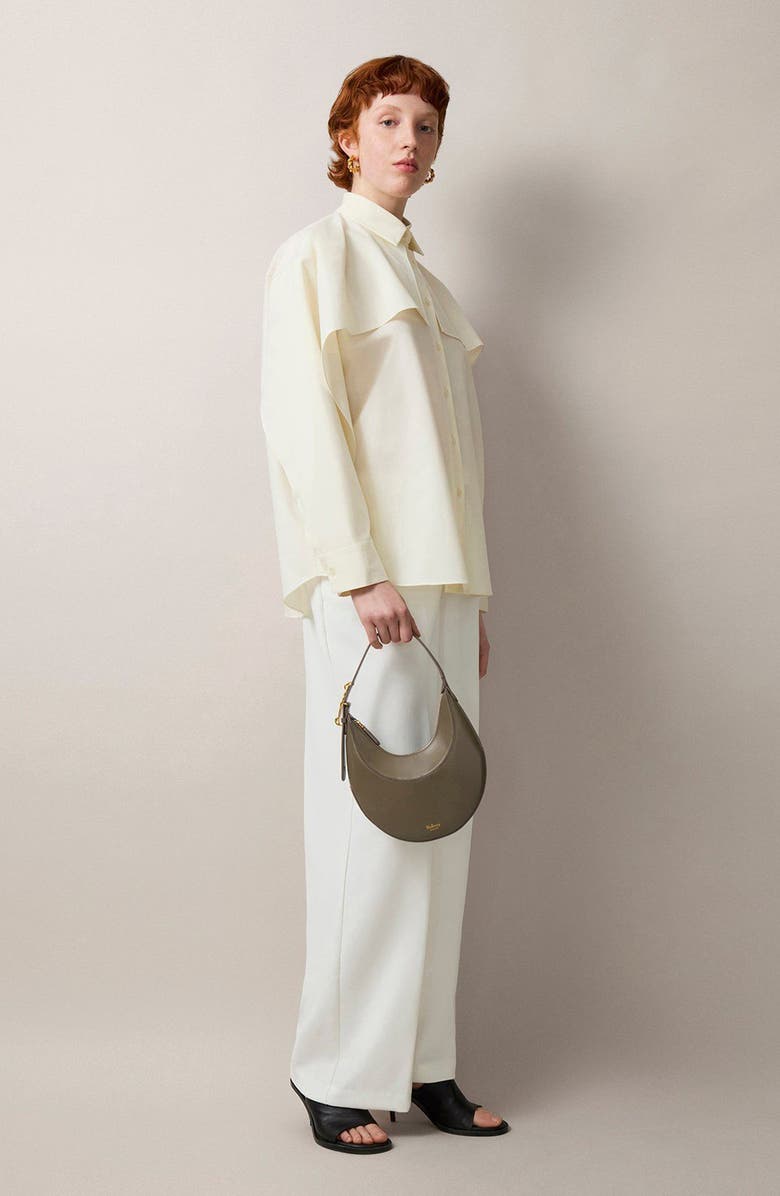 Mulberry Mini Pimlico Super Lux Leather Hobo Bag, Alternate, color, Linen Green