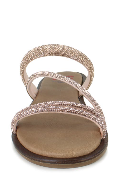 National Comfort Aranda Crystal Embellished Sandal In Rose Suede
