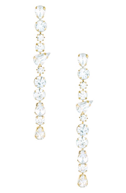 Crystal Linear Drop Earrings