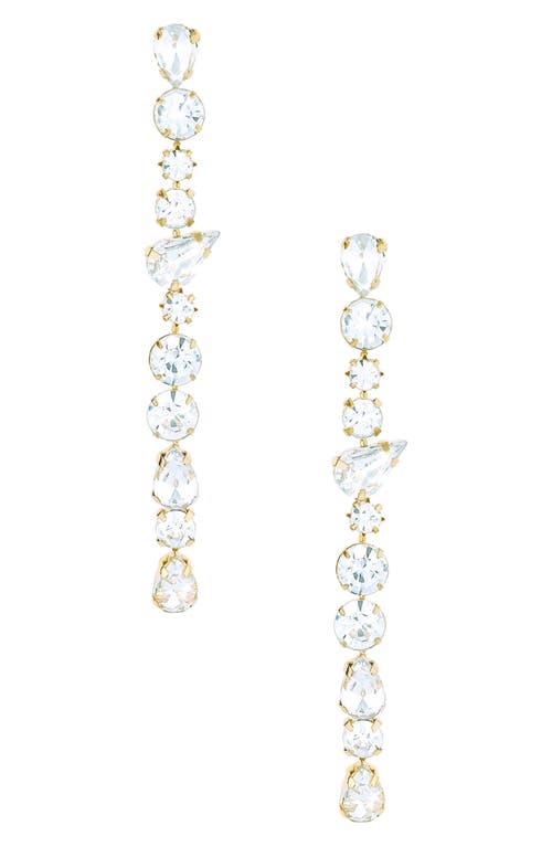 Ettika Crystal Linear Drop Earrings in Gold at Nordstrom