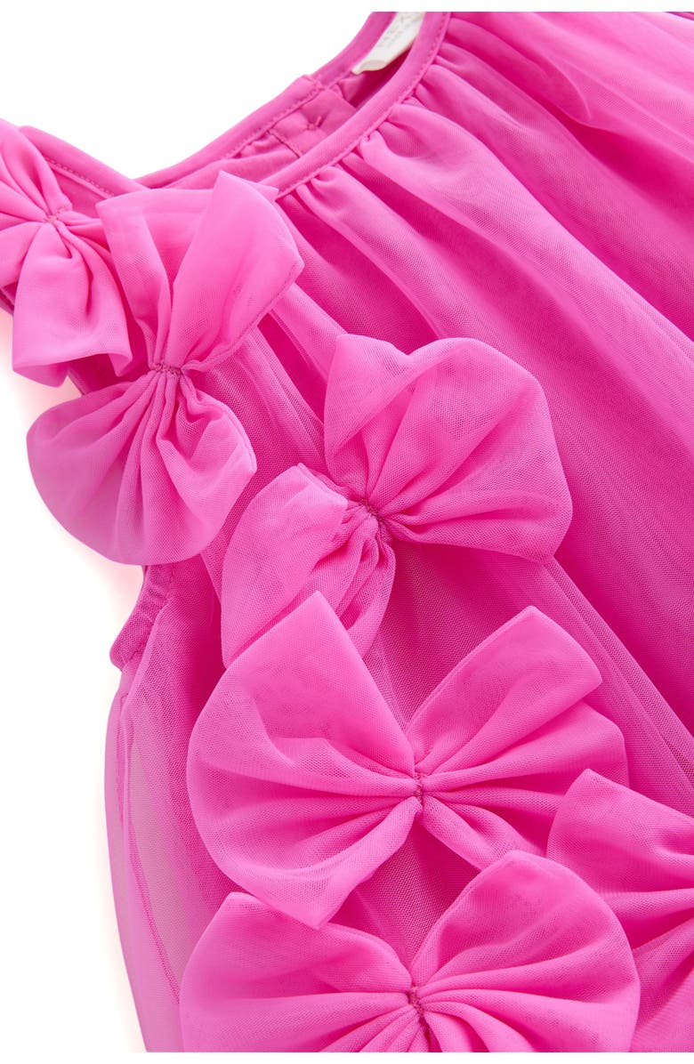 NEXT Kids' Bow Mesh Party Dress, Alternate, color, Pink
