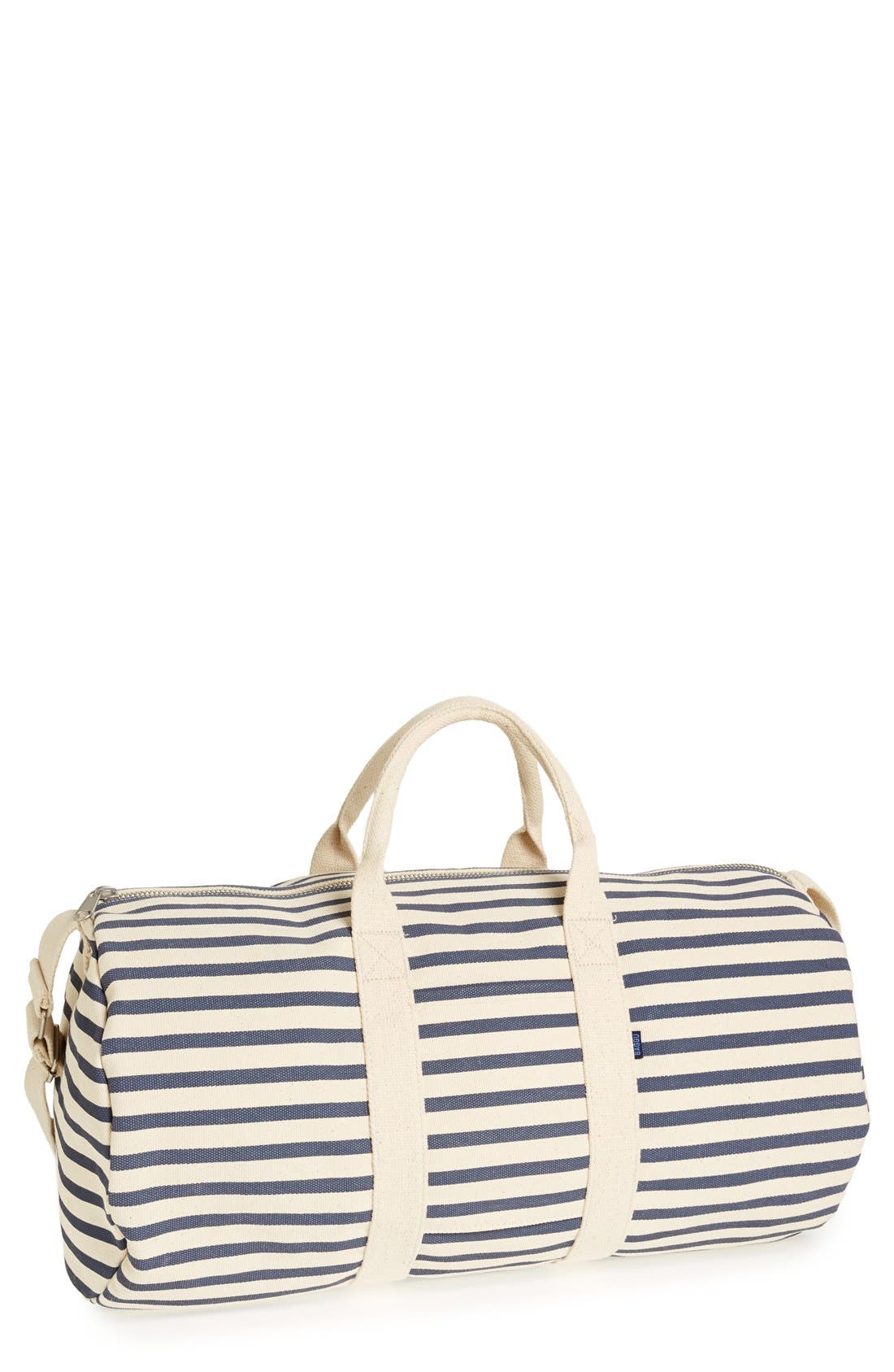 Canvas Duffel Bag, Main, color, SAILOR STRIPE