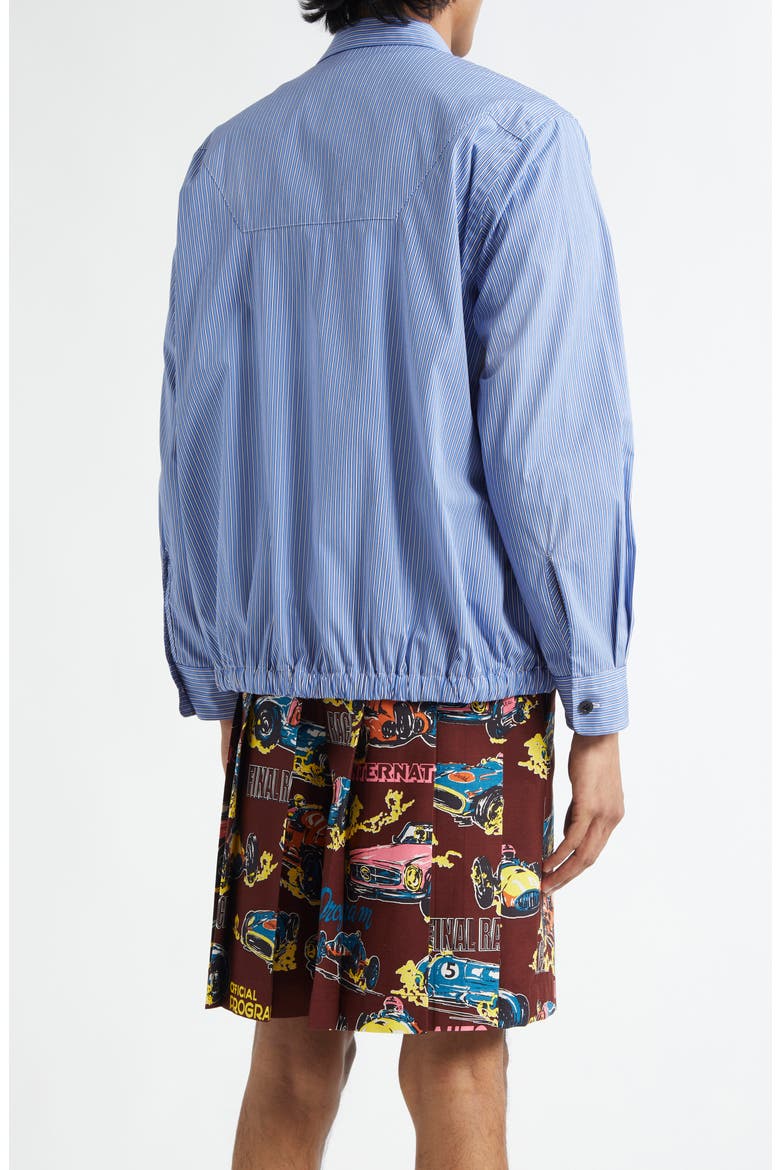 Sacai Stripe Cotton Poplin Shirt Jacket (Men) | Nordstrom