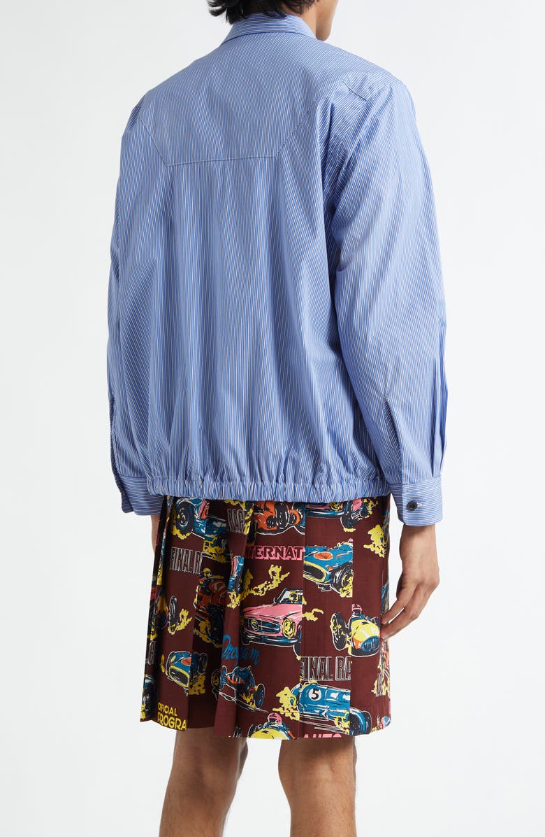 Sacai Stripe Cotton Poplin Shirt Jacket, Alternate, color, 