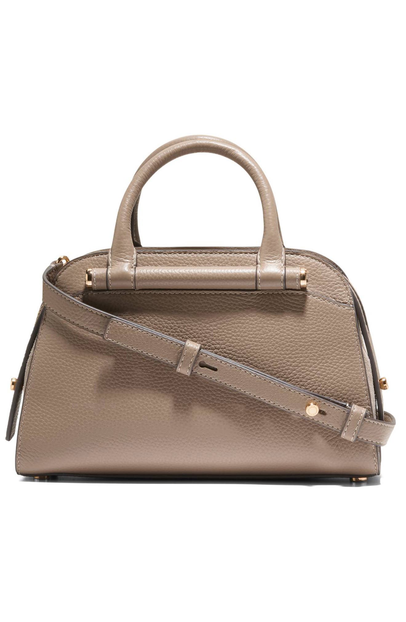 Cole Haan Small Catherine Leather Satchel, Alternate, color, Irish Coffee