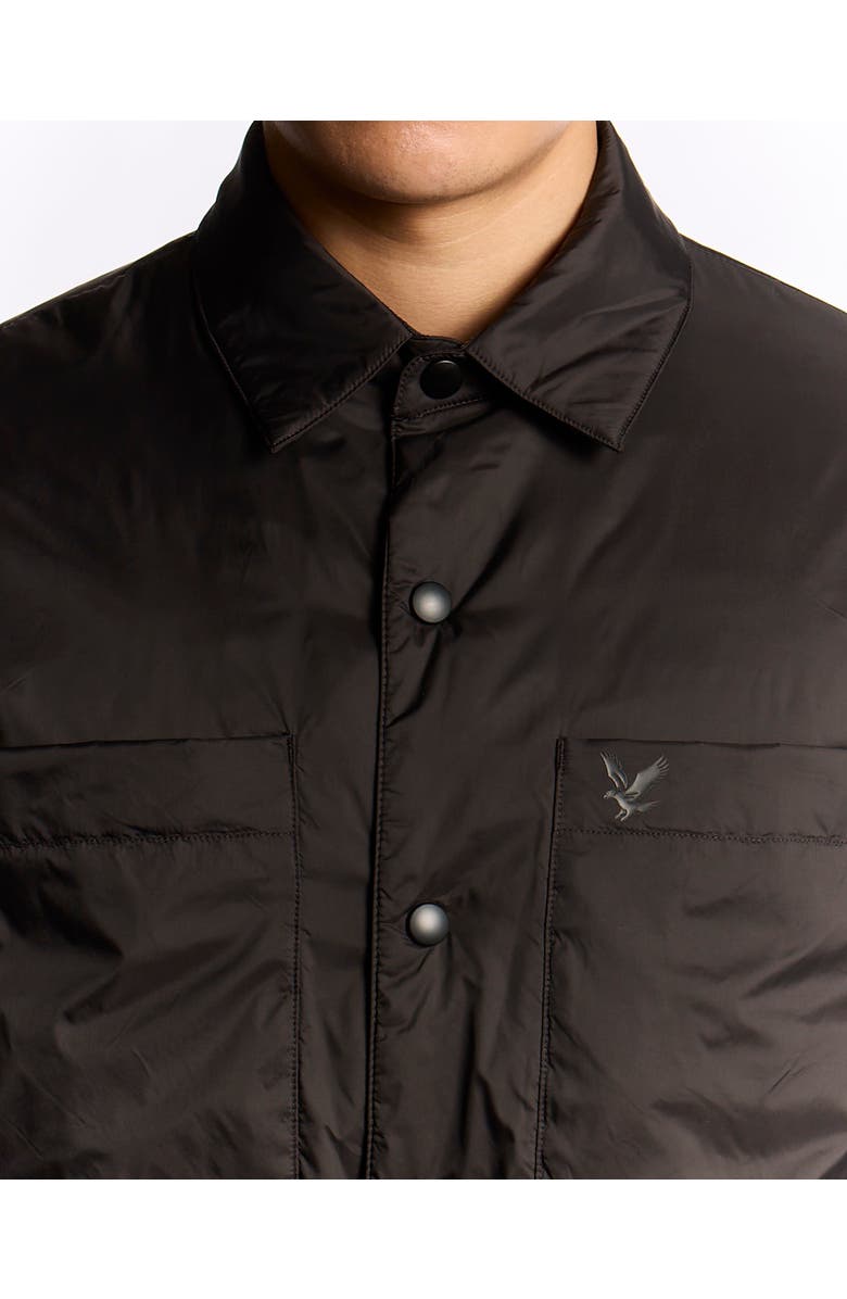 Lyle & Scott Long Sleeve Collared Insulated Overshirt, Alternate, color, Jet Black
