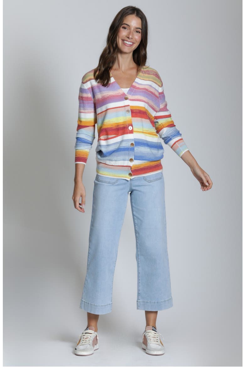 Space Dye Stripe Cardigan, Alternate, color, BLUE TERRACOTTA MULTI