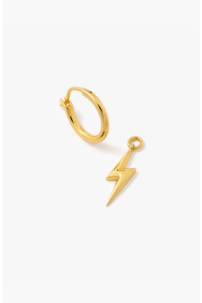 Lightning Single Hoop in Gold, Alternate, color, Gold