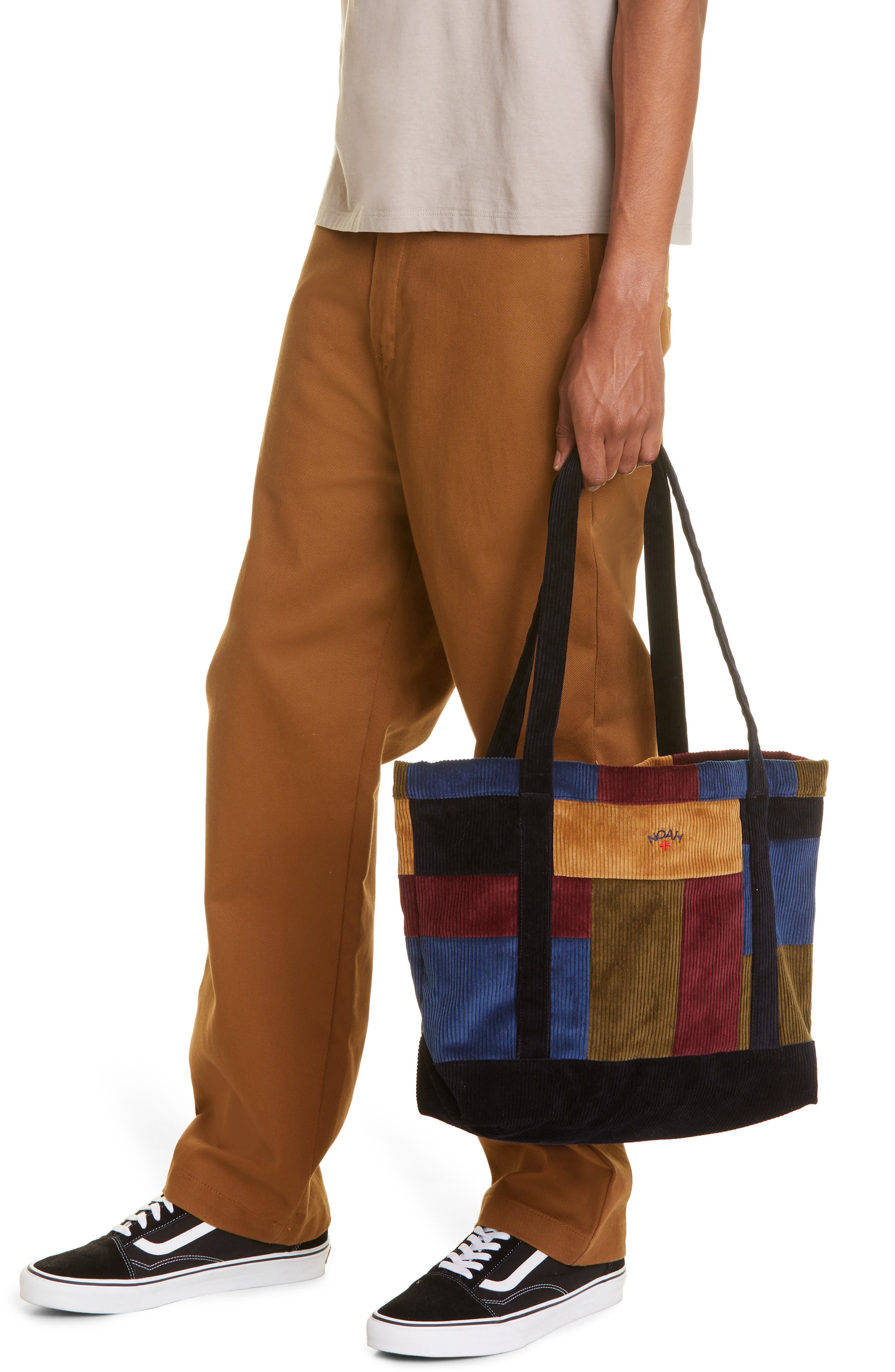 Baracuta x Noah Patchwork Corduroy Tote, Alternate, color, 