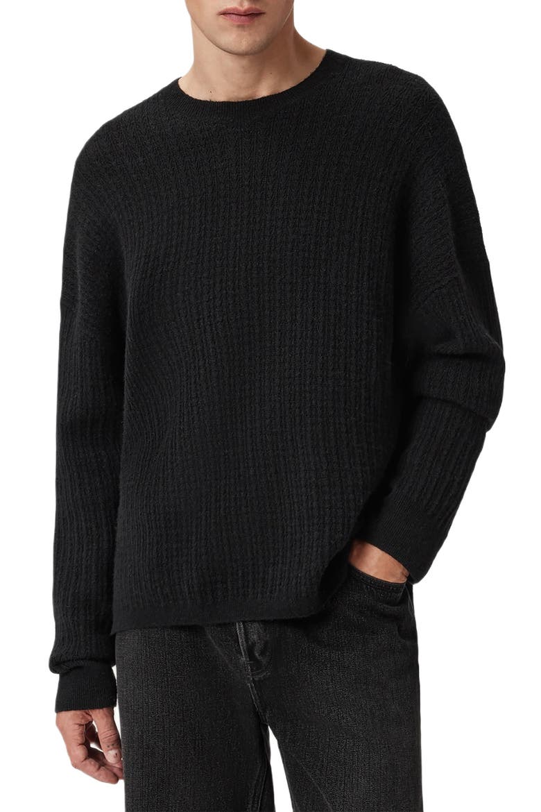 Jakob Wool & Alpaca Blend Sweater, Main, color, BLACK