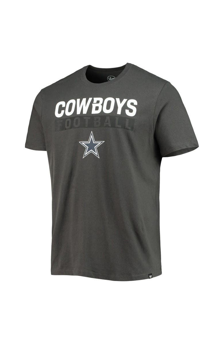 '47 Men's '47 Charcoal Dallas Cowboys Dark Ops Super Rival T-Shirt, Alternate, color, 