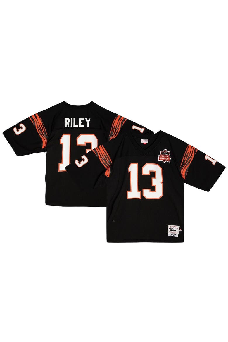 Men's Mitchell & Ness Ken Riley Black Cincinnati Bengals 1981 Authentic Throwback Retired Player Jersey, Alternate, color, Black