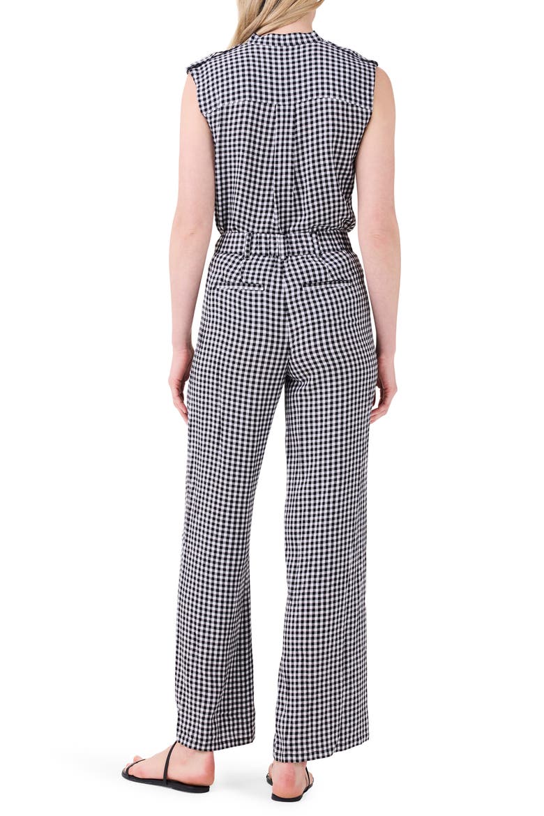 Drapey Gingham Wide Leg Pants, Alternate, color, BLACK MULTI