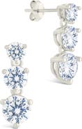 Sterling Forever Brilliant Cubic Zirconia Drop Earrings