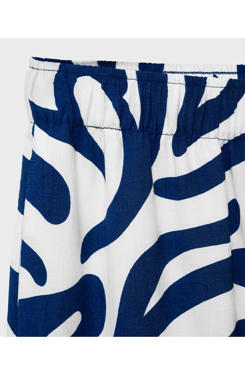 Mango Print Crop Wide Leg Pants