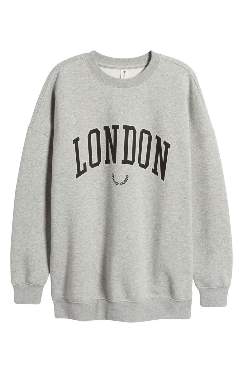 BP. Oversize Graphic Crewneck Sweatshirt, Alternate, color,