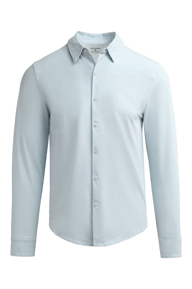 Stripe Stretch Oxford Performance Button-Up Shirt, Alternate, color, JUNIPER STRIPE