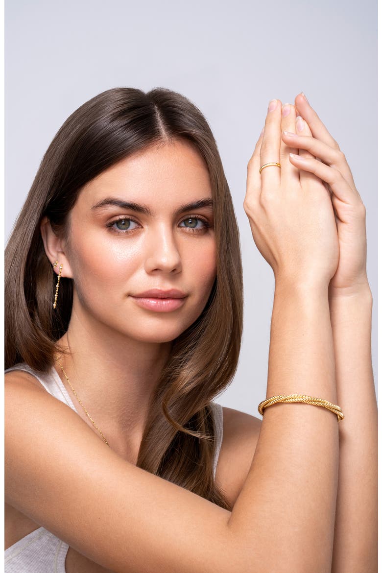 14K Gold Textured Stackable Ring (Nordstrom Exclusive), Alternate, color, 14K YELLOW GOLD