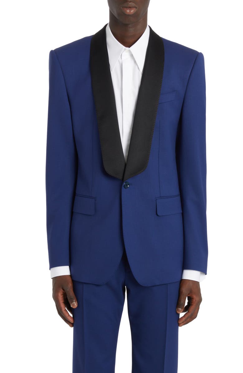 Dolce&Gabbana Sicilia Fit Stretch Wool Blend Tuxedo Jacket, Main, color, 