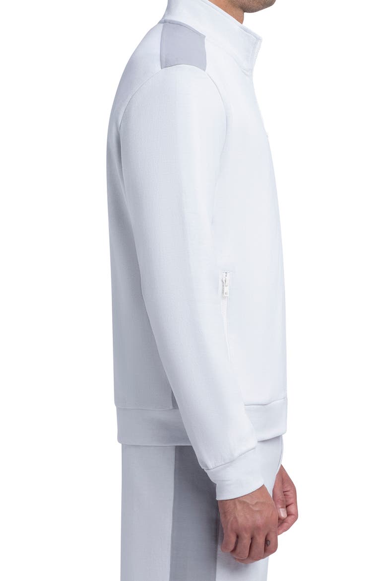 Comfort Cotton Blend Full Zip Sweatshirt, Alternate, color, CHALK