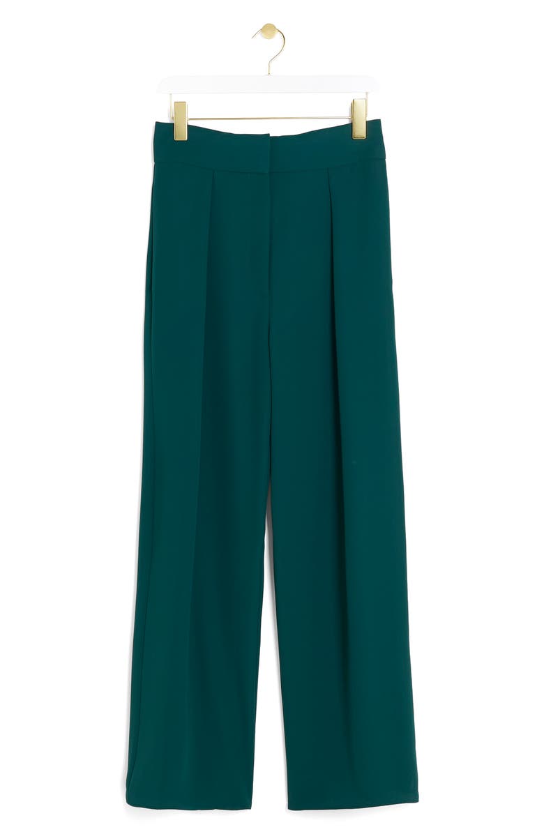 River Island Pleat Front Wide Leg Pants, Alternate, color, 