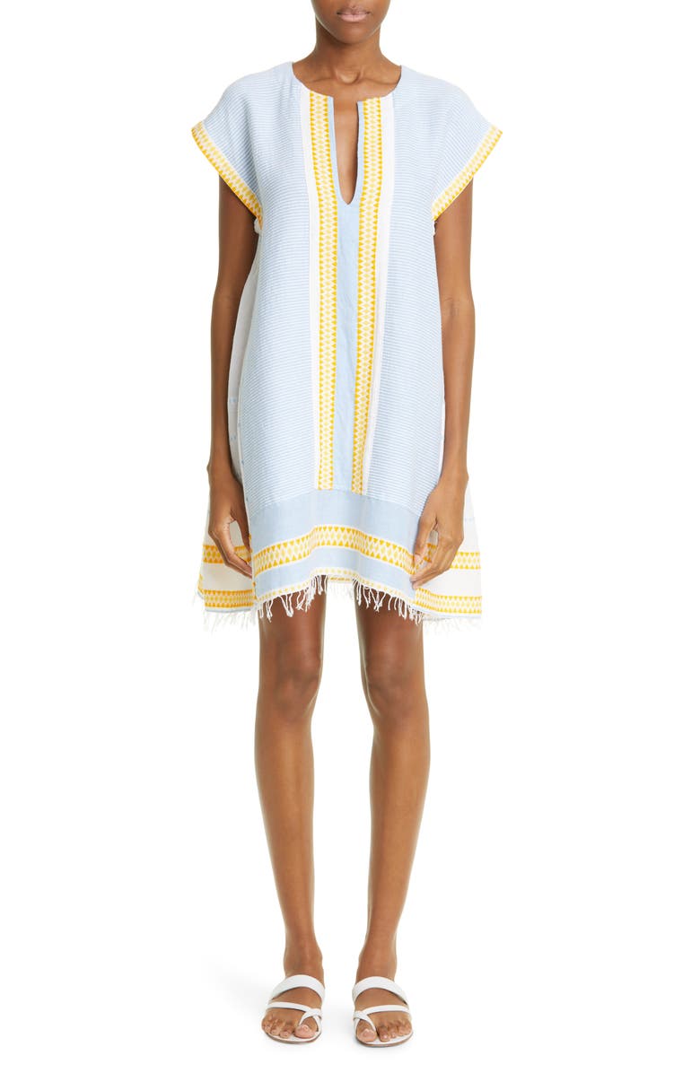 lemlem Jemari Cotton Blend Cover-Up Caftan Dress, Main, color, 