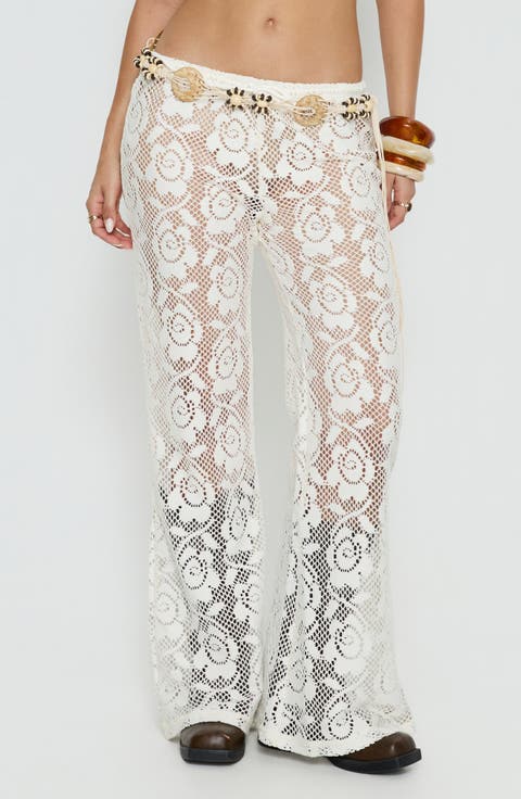Rosadonna Lace Flared Pants