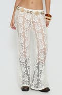 Princess Polly Rosadonna Lace Flared Pants