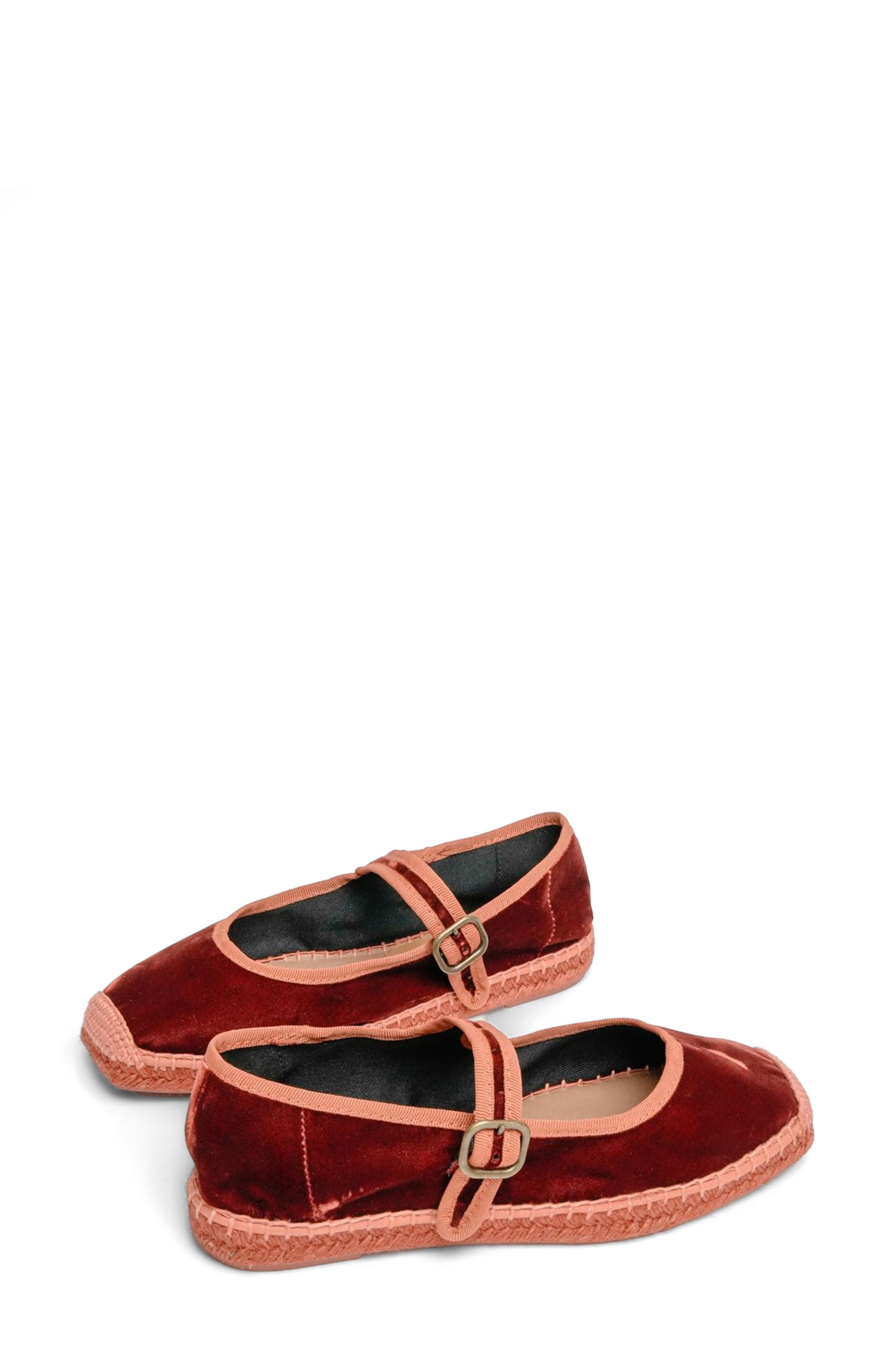 Penelope Chilvers Velvet Espadrille Mary Jane, Alternate, color, Marmalade