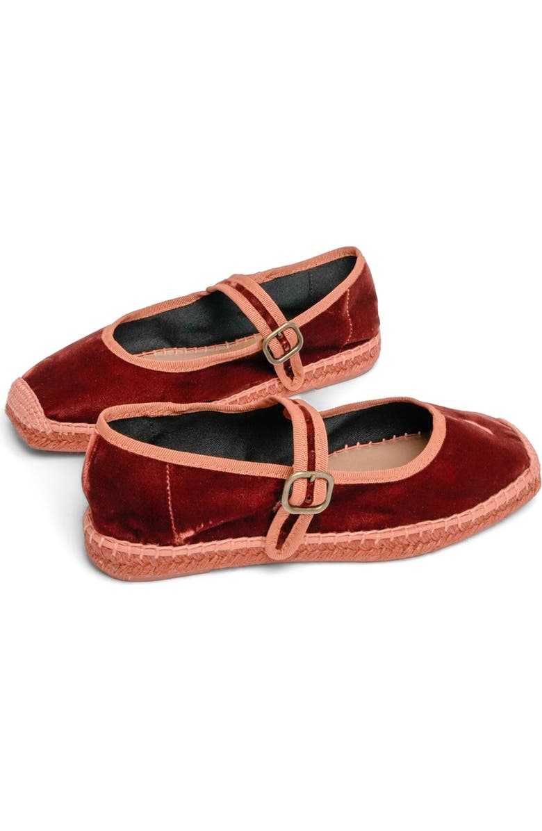 Penelope Chilvers Velvet Espadrille Mary Jane, Alternate, color, Marmalade