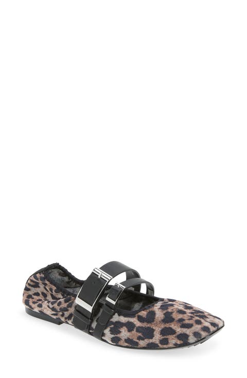 Dade Buckle Strap Mesh Ballet Flat