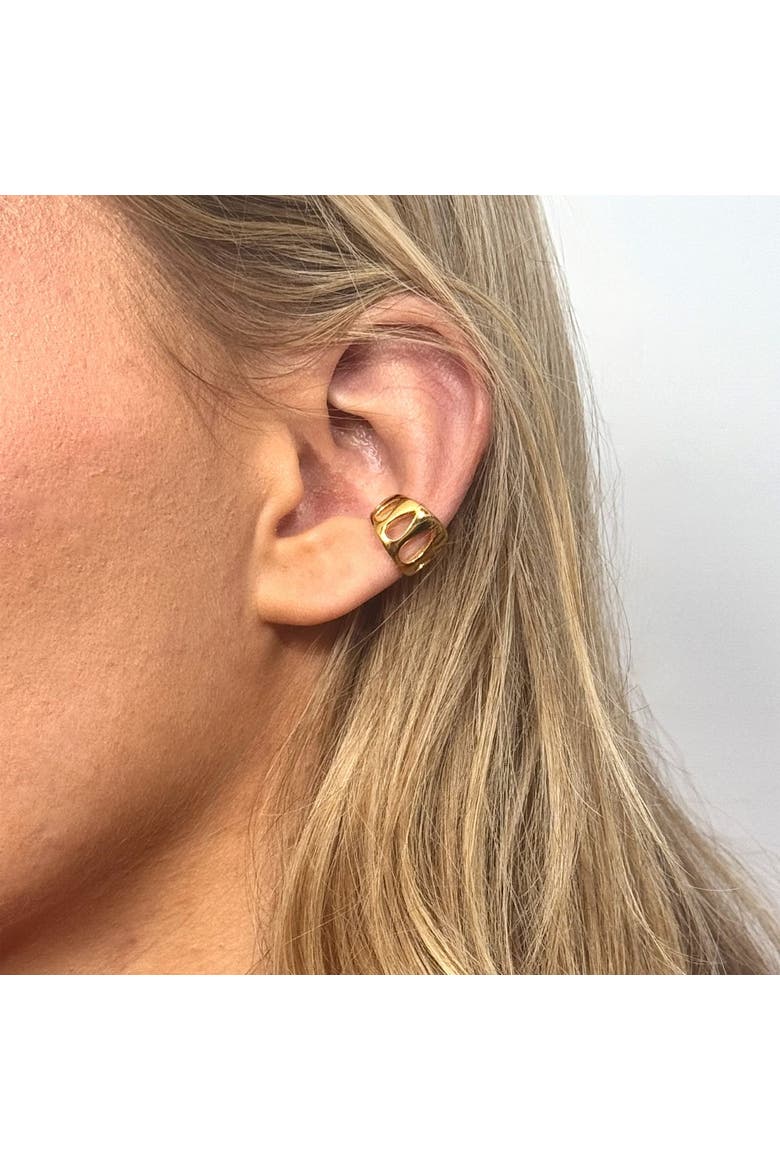 Petal Ear Cuff, Alternate, color, Gold