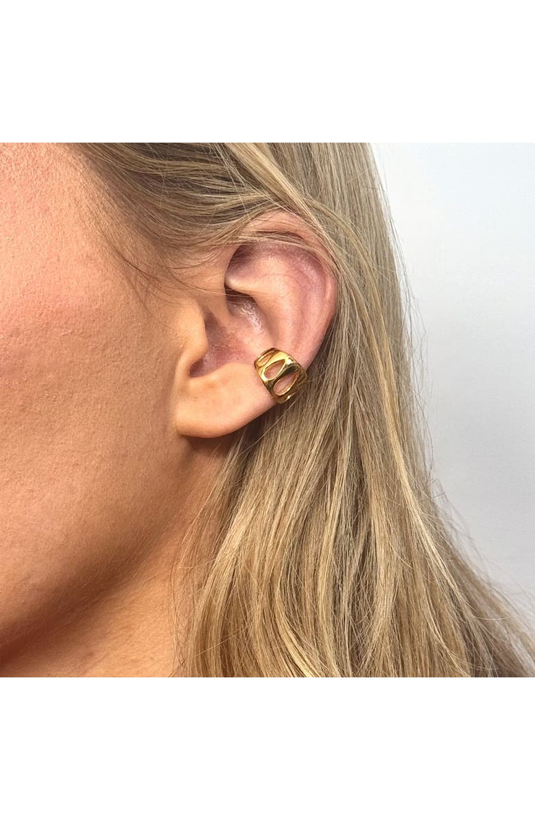 Lucy Quartermaine Petal Ear Cuff, Alternate, color, Gold