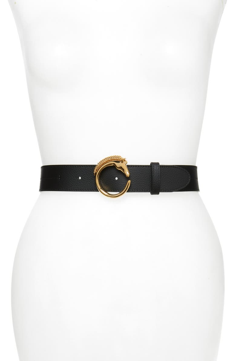 Chloé Horse Buckle Belt, Main, color, 