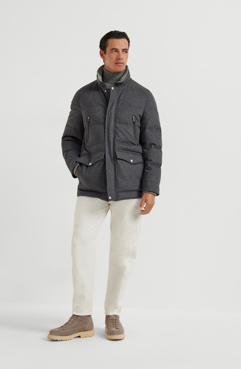 Brunello Cucinelli Wool down jacket, Alternate, color, Grey