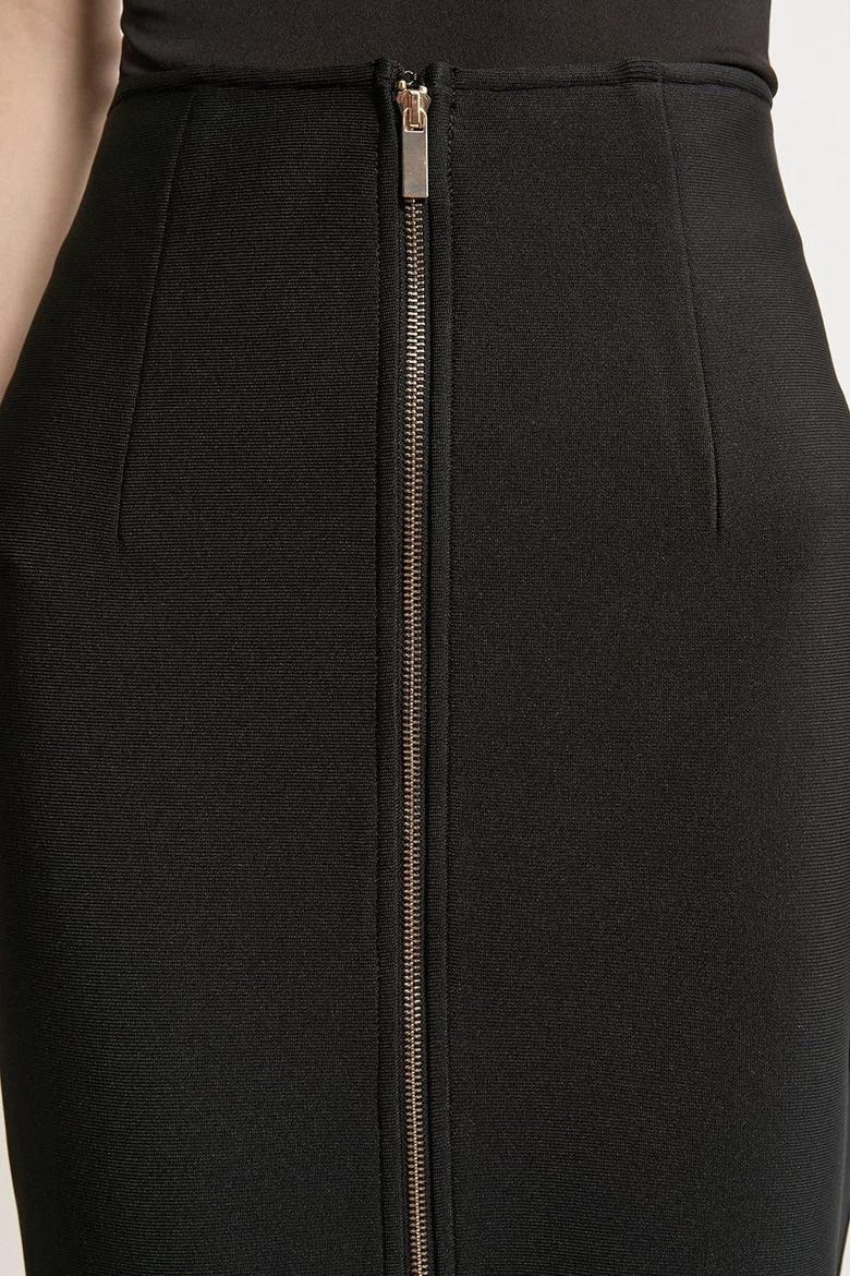 Figure Form Zip Maxi Skirt, Alternate, color, Black