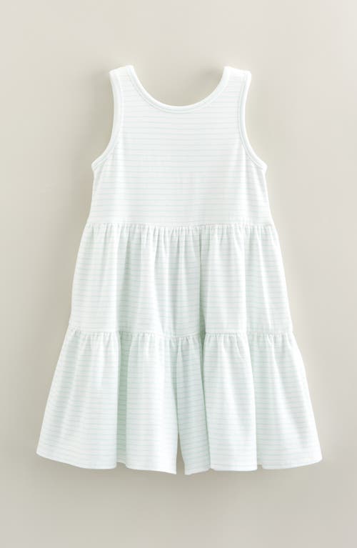 Tucker + Tate Kids' Stripe Tiered Romper In White