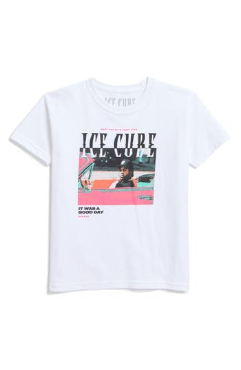 Shop Merch Traffic Kids' Ice Cube Cotton Graphic T-shirt In Solid White