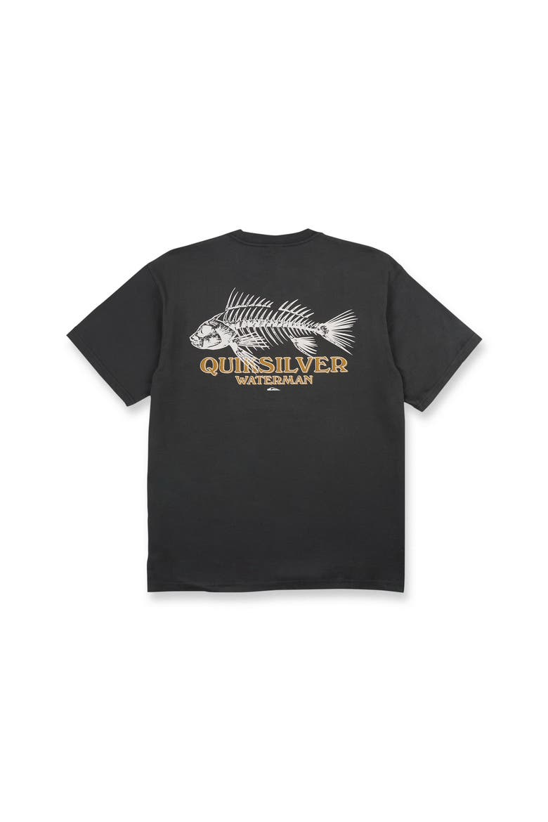 Fish Bones Short Sleeve Shirt, Alternate, color, PHANTOM