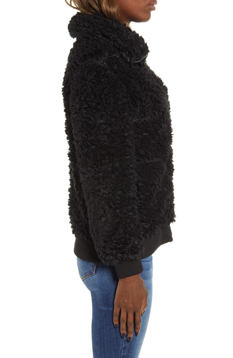 BB Dakota by Steve Madden BB Dakota Teddy Or Not Faux Fur Bomber Jacket, Alternate, color, 