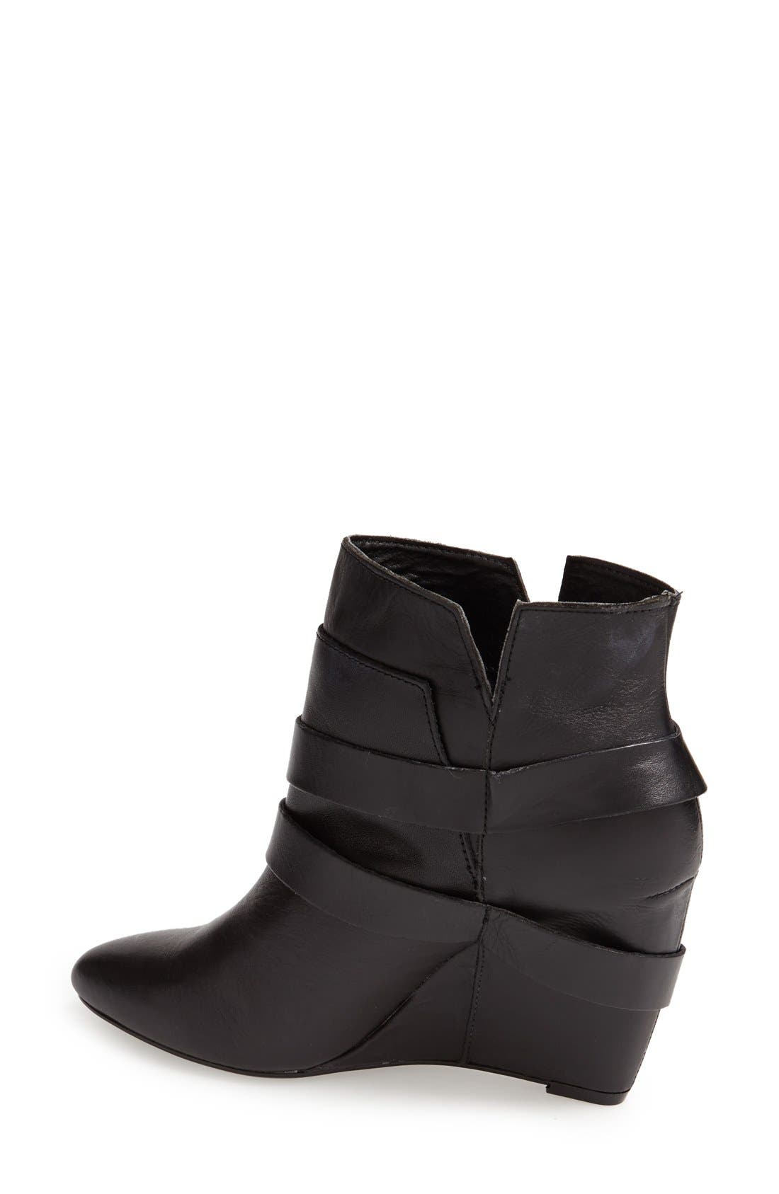 Naughty Monkey 'Angle Tangle' Pointy Toe Wedge Bootie, Alternate, color, 