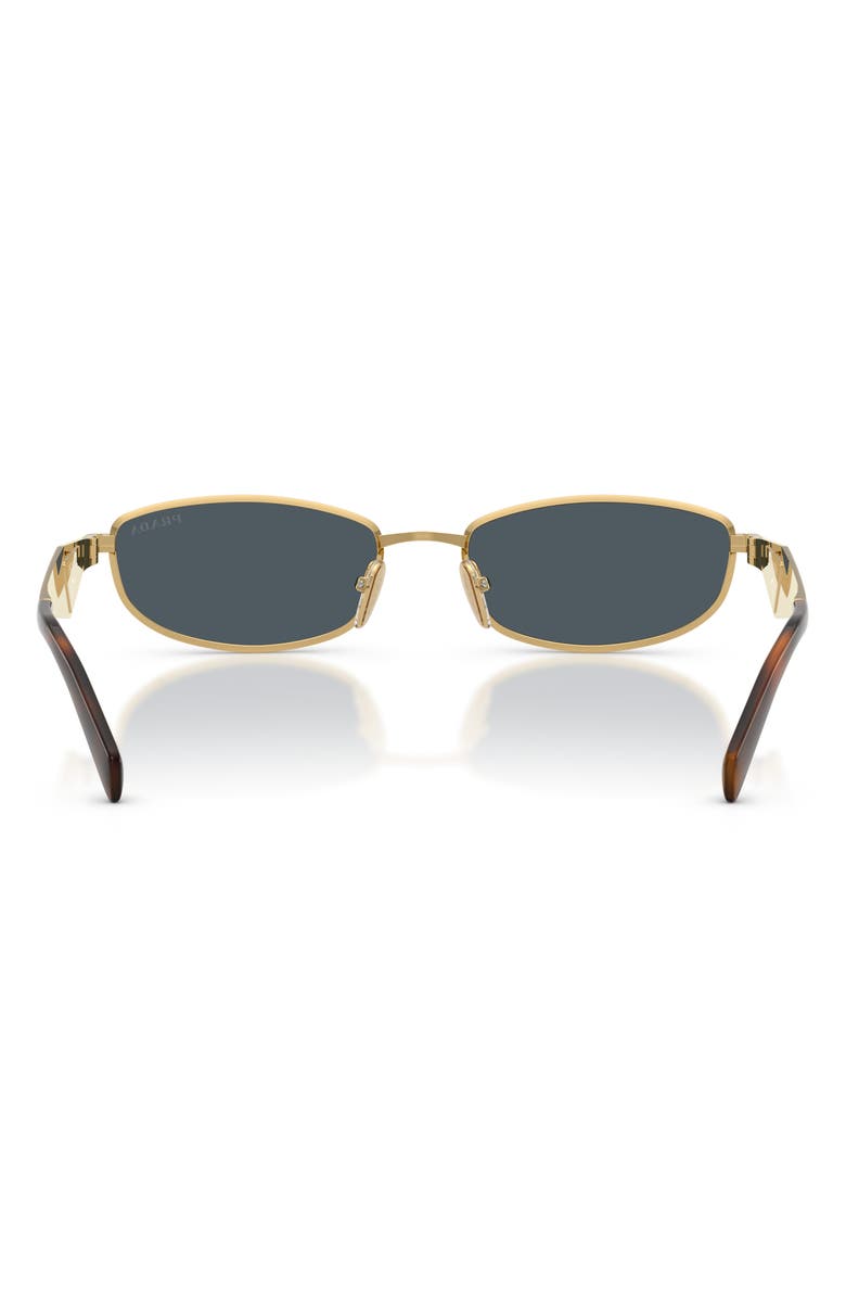 Prada 55mm Oval Sunglasses, Alternate, color, Gold / Dark Grey