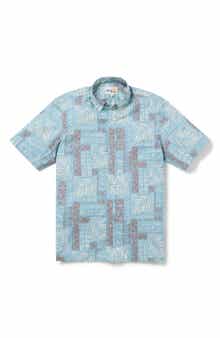 Reyn Spooner Dusty Fronds Classic Fit Short Sleeve Button-Down Shirt