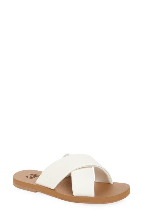 Ellie Cross Strap Slide Sandal (Women)