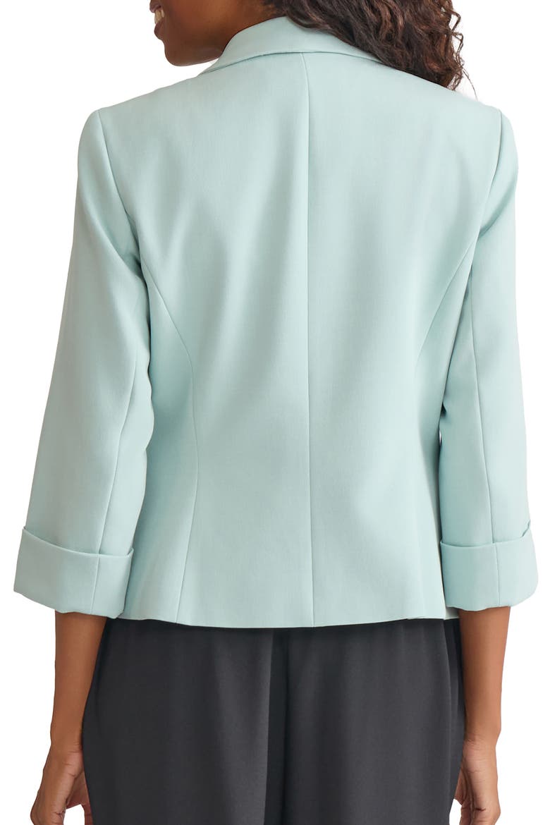 Three-Quarter Sleeve Shawl Collar Blazer, Alternate, color, SEA GLASS