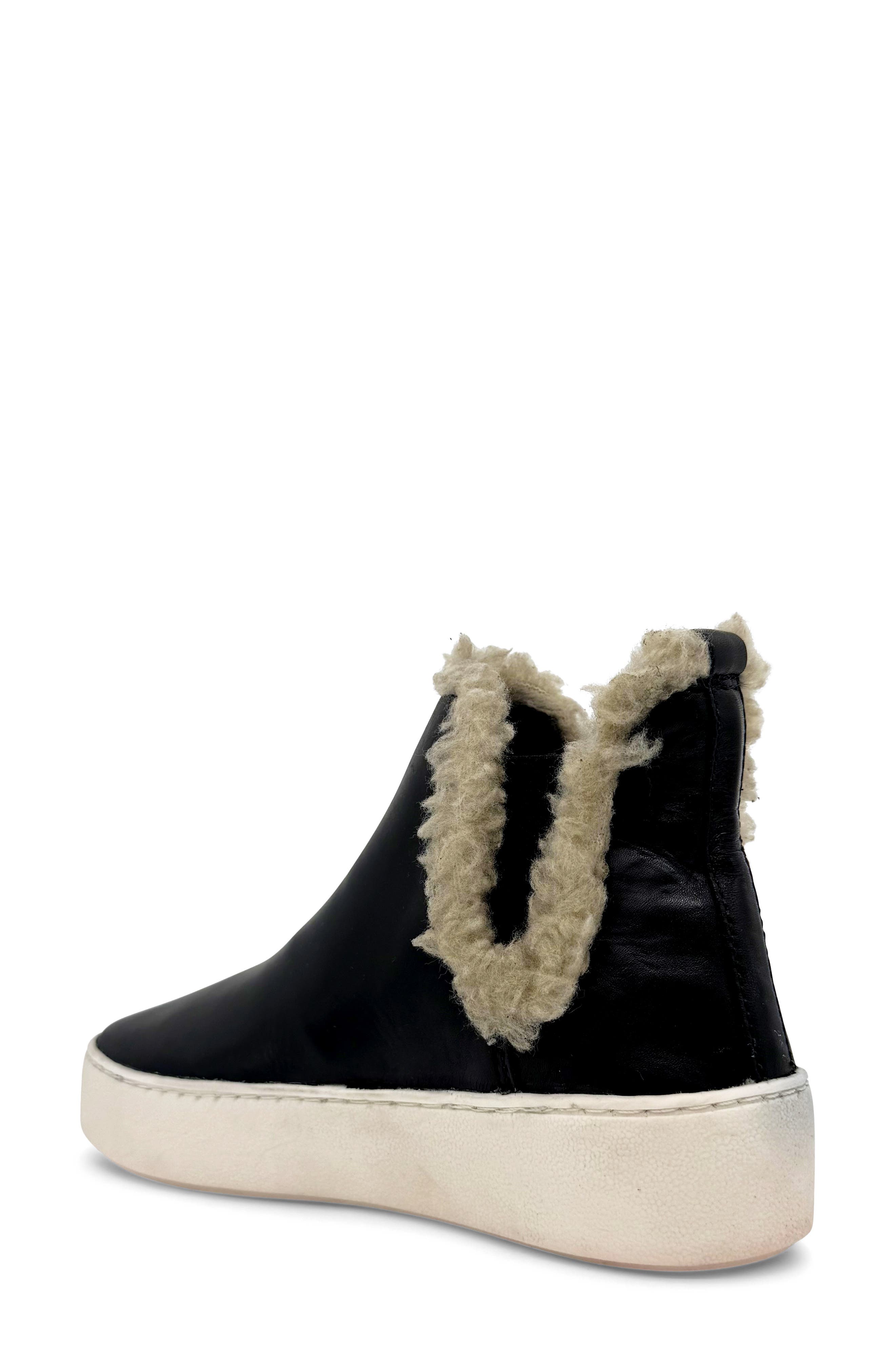 Winston Leather High Top Sneaker, Alternate, color, BLACK