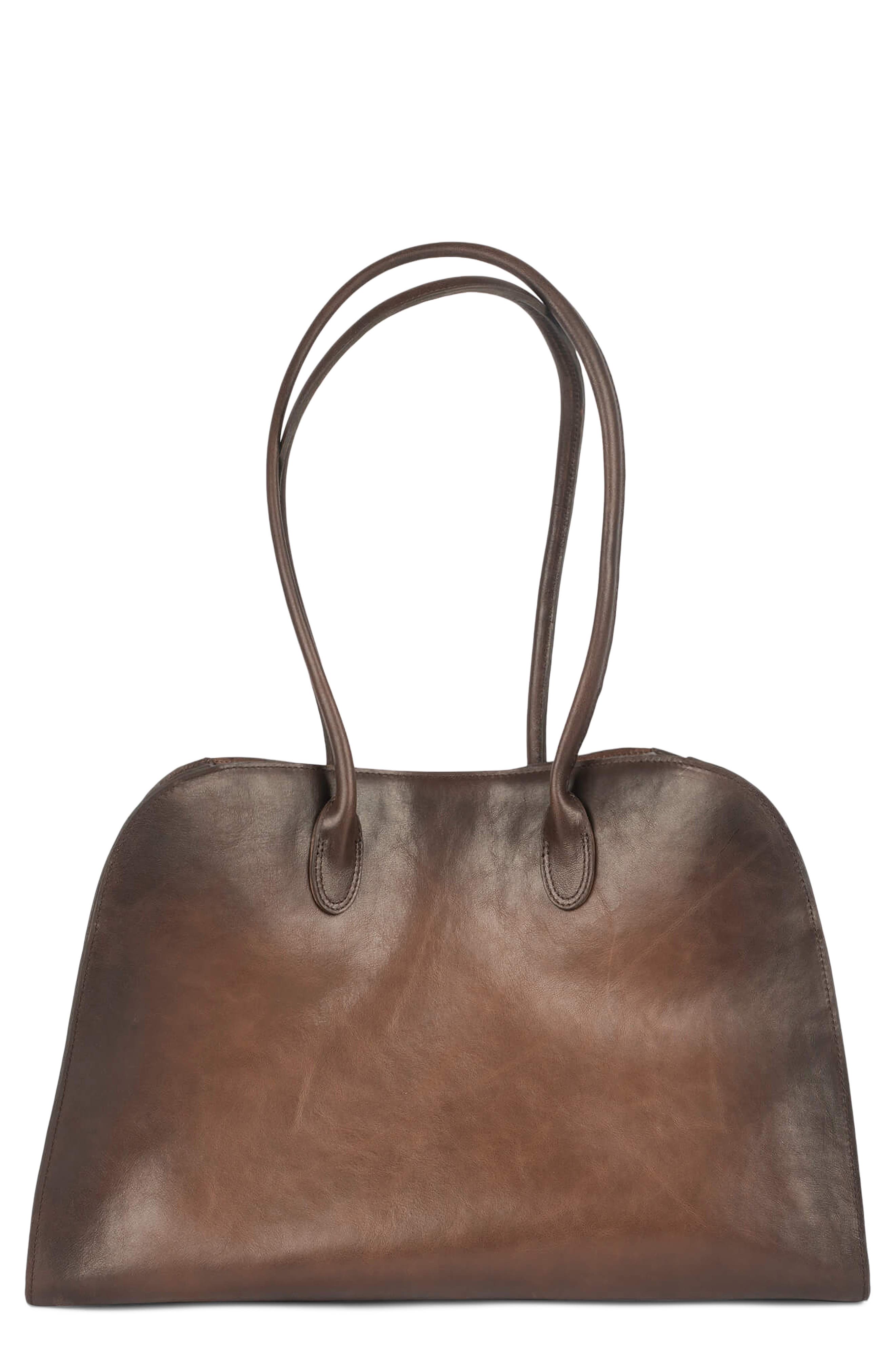 Jeffrey Campbell Cincinnati Satchel, Main, color, Dark Brown Ruboff