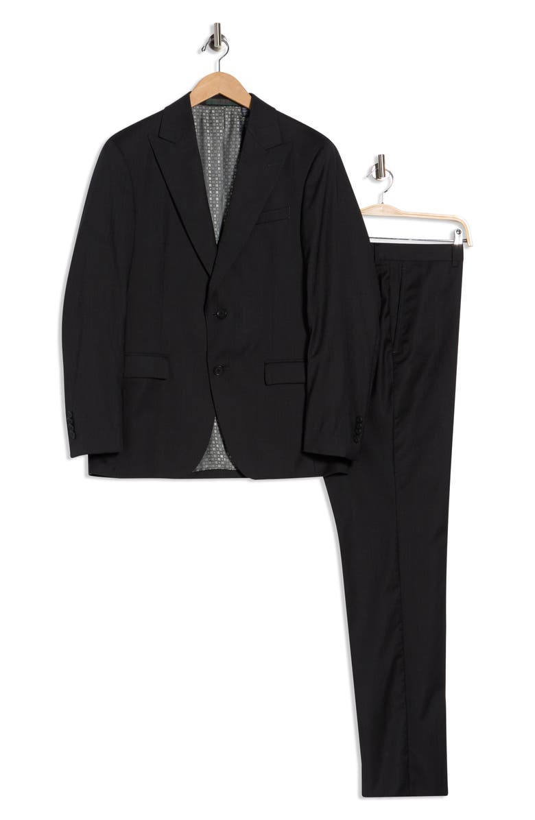 No Ordinary Joe by Ted Baker Jason Black Wool Suit, Alternate, color, Black