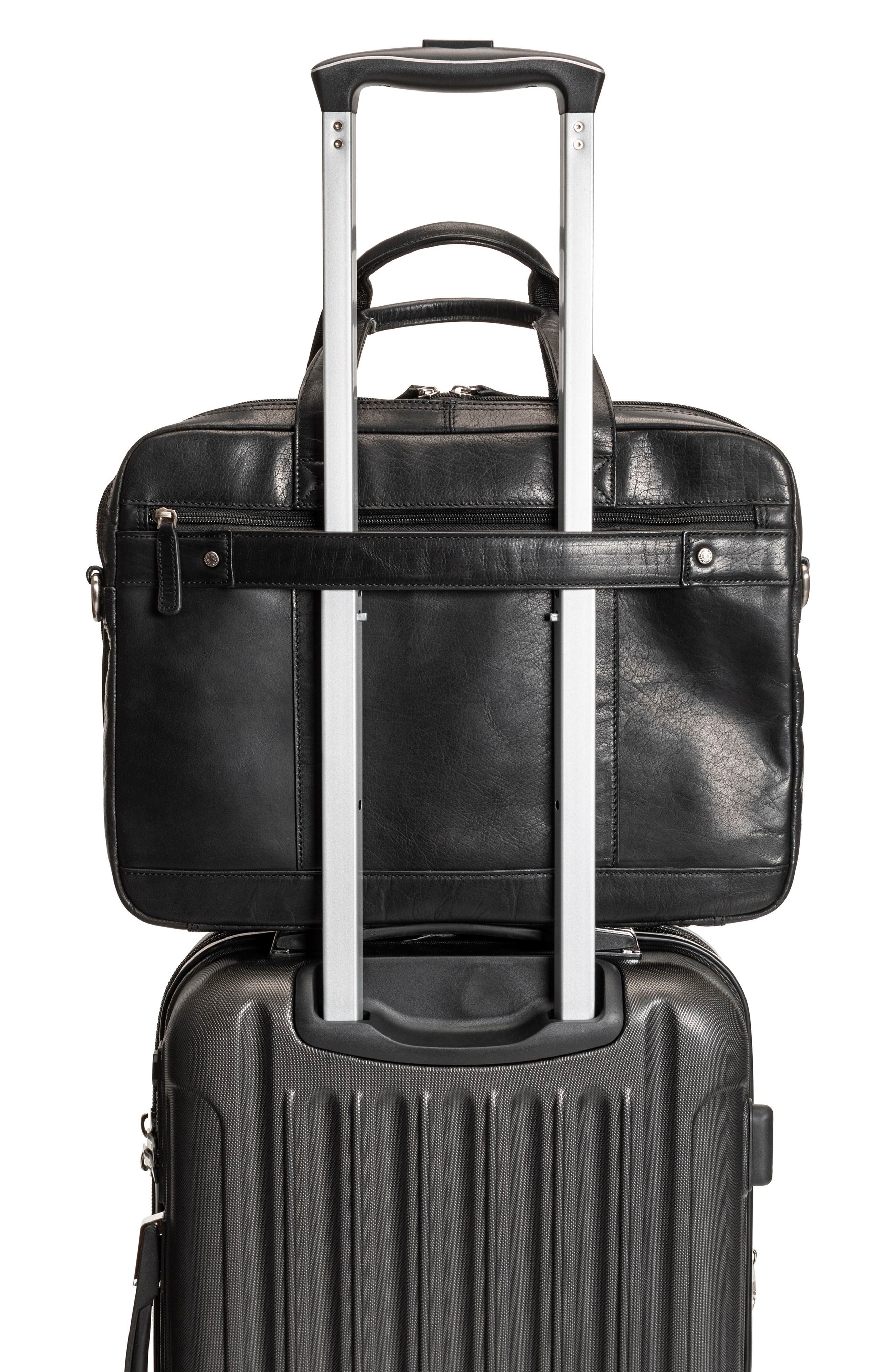 Mancini Double Compartment Leather Briefcase, Alternate, color, 