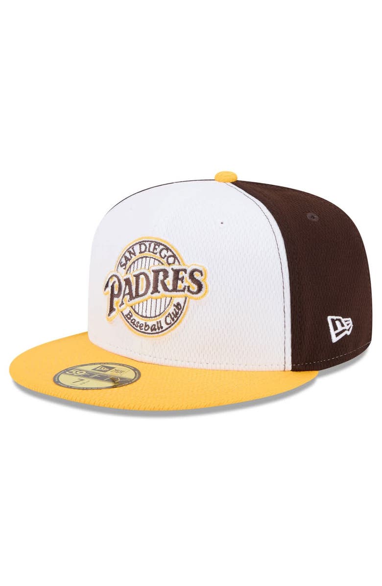 New Era Men's New Era Brown/Gold San Diego Padres 2025 MLB Clubhouse 59FIFTY Fitted Hat, Main, color, 